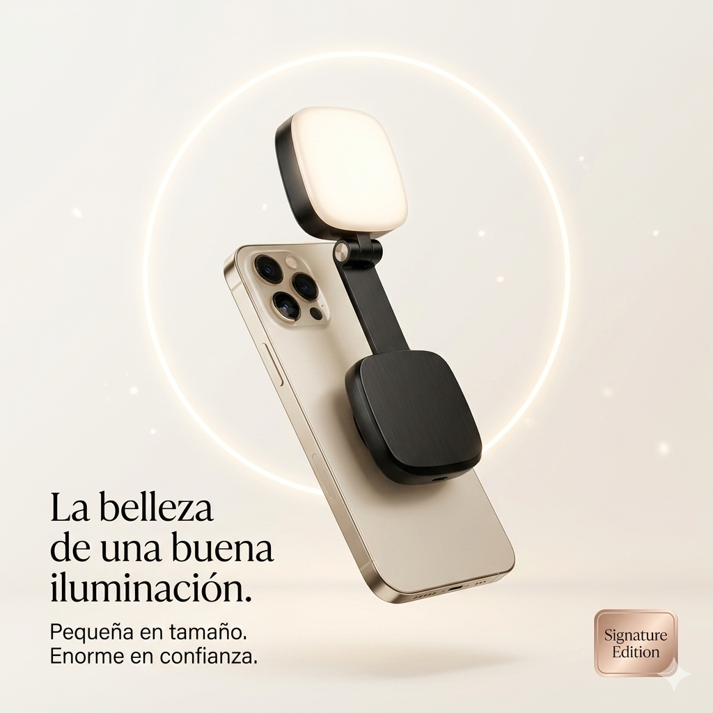 LuxAura™ Luz Magnética para Selfies [Iluminación Profesional para Fotos Increíbles]