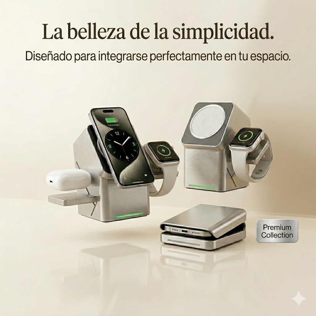 MagniDock™ Estación de carga magnética 3 en 1 [iPhone. Apple Watch. AirPods.]